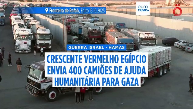 Ajuda começa a entrar em Gaza com Israel a limitar entregas devido a alegadas violações da trégua por parte do Hamas