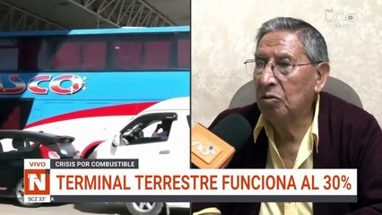 Terminal de Cochabamba opera al 30% por falta de diésel y  transportistas esperan hasta 3 días