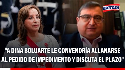 Caso 'Dinámicos del Centro': "A Dina Boluarte le convendría allanarse al pedido de impedimento y discuta el plazo", indica especialista