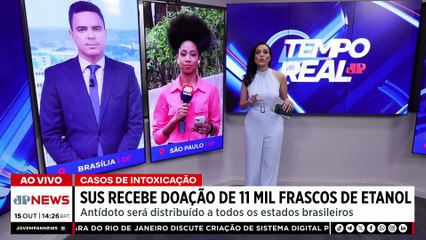 Ministério da Saúde recebe 11 mil frascos de etanol farmacêutico para tratar metanol | TEMPO REAL