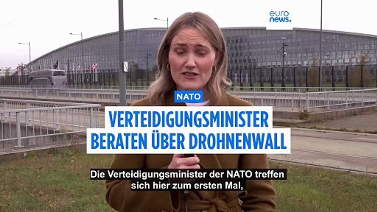 Was tun gegen Drohnen-Angriffe? NATO-Verteidigungsminister beraten in Brüssel über Drohnenwall