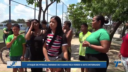 Ataque de pitbull: menino de 9 anos fica ferido e está internado