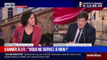 "Vous ne servez à rien": Patrick Kanner, sénateur PS, tacle Manon Aubry, eurodéputée LFI, sur la suspension de la réforme des retraites
