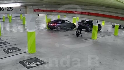 Assista: homem fura pneus de carro, ameaça família e é preso em estacionamento de supermercado na RMC