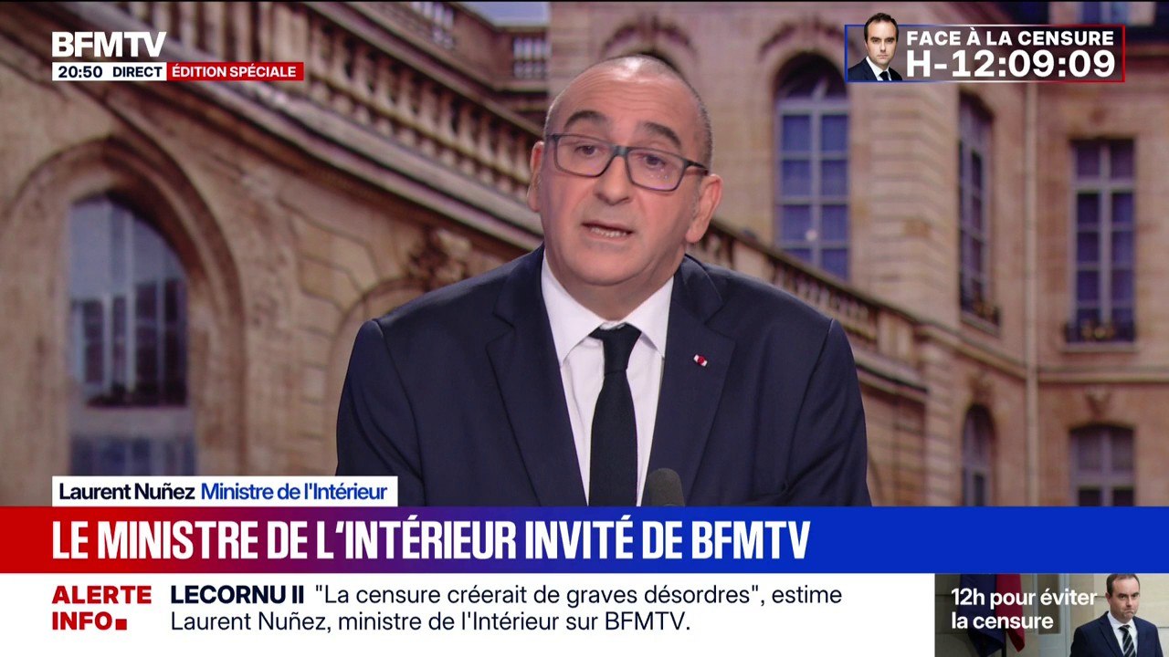 "À un moment, il faut qu'on trouve des compromis": Laurent Nuñez, ministre de l’Intérieur, espère que les partis politiques saisiront "la main tendue" pour la "stabilité" du pays