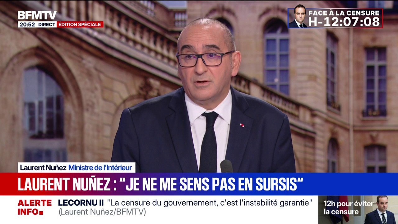 "Il ne me l'a évidemment pas dit": Laurent Nunez, ministre de l’Intérieur, affirme que Sébastien Lecornu ne l'avait pas informé de son intention de suspendre la réforme des retraites