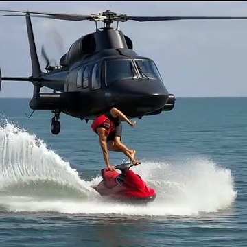 🚁 Daredevil Headstand on Jet Ski 🛶 One Foot to Helicopter Skid 🌊 Extreme Ocean Stunt 💥 #JetSkiStunt
