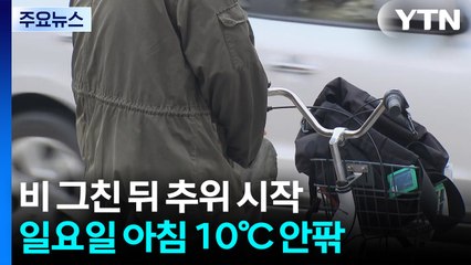 [날씨] 밤사이 비 뒤 기온 '뚝' 서울 5℃·산간 첫눈...날씨 급변 예고 / YTN