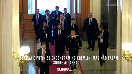 Al-Sharaa e Putin se encontram no Kremlin, mas não falam sobre Al-Assad