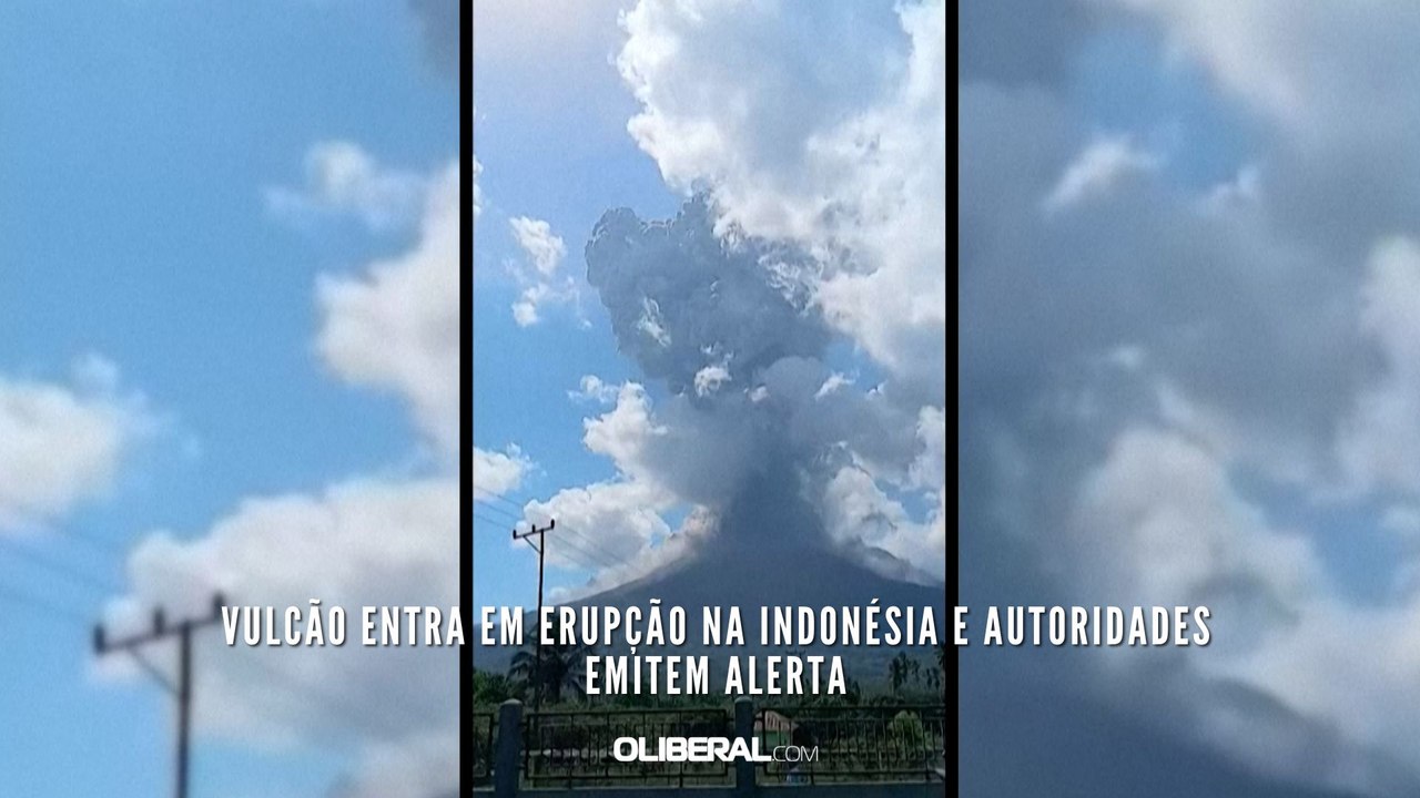 Vulcão entra em erupção na Indonésia e autoridades emitem alerta
