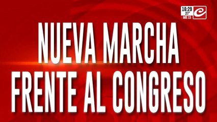 Nueva marcha de los jubilados al Congreso