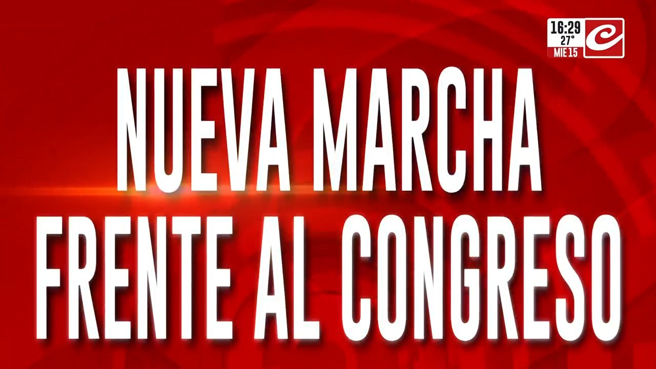 Nueva marcha de los jubilados al Congreso