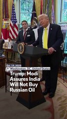 Trump Modi Assures India Will Not Buy Russian Oil
