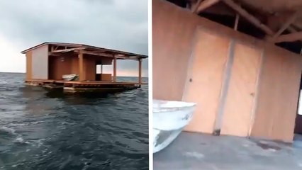 Veracruz: Emblemático restaurante "El Atracadero" es arrastrado por el río Tuxpan