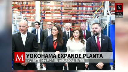 Gobernadora de Aguascalientes encabeza arranque de expansión de Yokohama