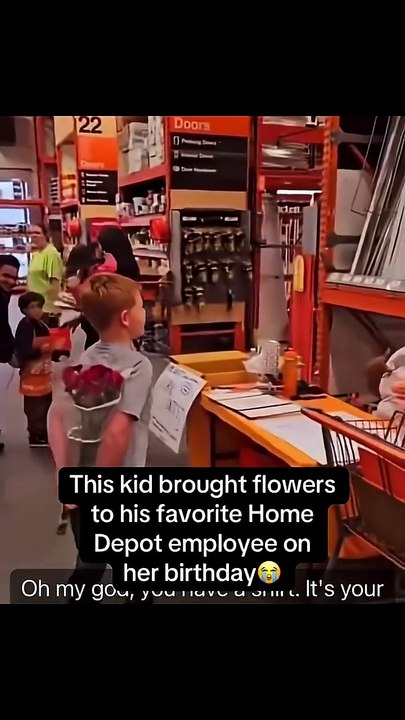 He brought flowers to his favorite Home Depot employee