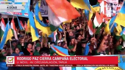 “Este 19 de octubre nos jugamos el destino de la nación”, dice Paz en el cierre de campaña en Tarija