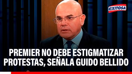 Premier Álvarez debe tener cuidado y no estigmatizar las protestas, señala Guido Bellido