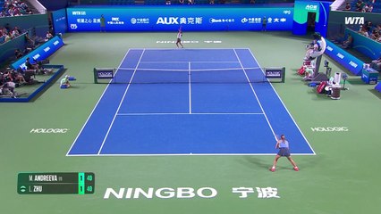 Mirra Andreeva VS Lin Zhu | WTA Highlights | Round of 16 | Ningbo 2025