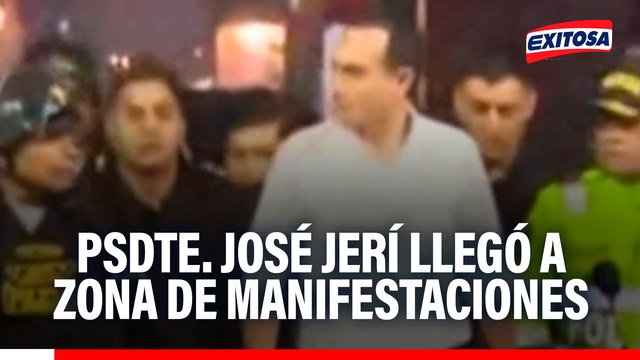 Presidente José Jerí llegó a zona de manifestaciones ciudadanas