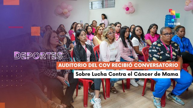 Auditorio del COV recibe conversatorio contra el cáncer de mama DEPORTES TE LO CUENTO 15-10-2025