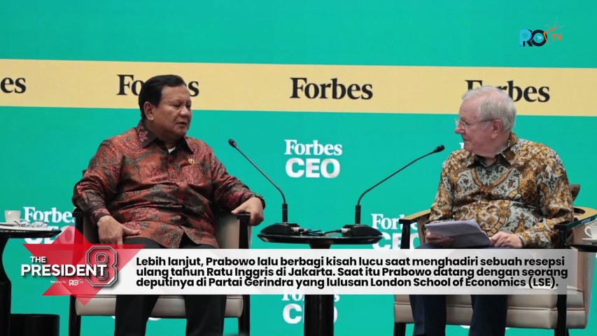 Momen Steve Forbes Tergelitik Candaan Prabowo “Saya Pernah ke Harvard, ke Toko Bukunya!”