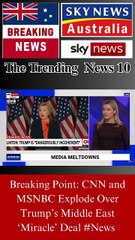 Breaking Point: CNN and MSNBC Explode Over Trump’s Middle East ‘Miracle’ Deal #News