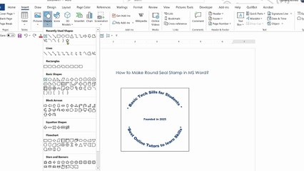 How to Design a Round Rubber Stamp in MS Word