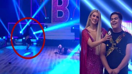 Accidente de Lázaro en plena pista de baile