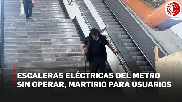 Escaleras eléctricas del Metro sin operar, martirio para usuarios