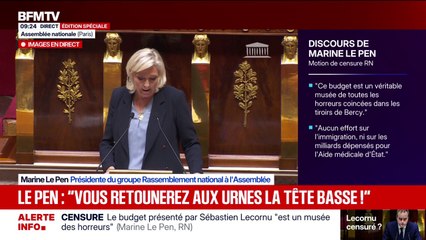Marine le Pen: "Le Rassemblement national attend le jour de la dissolution avec une impatience croissante"