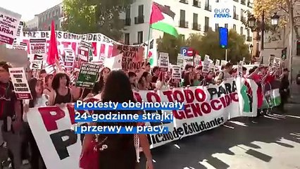 Tysiące osób demonstrowało w całej Hiszpanii na rzecz Palestyny