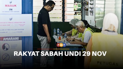Rakyat Sabah ke peti undi 29 Nov