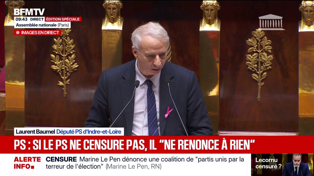 Laurent Baumel (PS): “Notre non-censure d’aujourd’hui n’est en aucun cas un pacte (...) Nous ne renonçons à rien”
