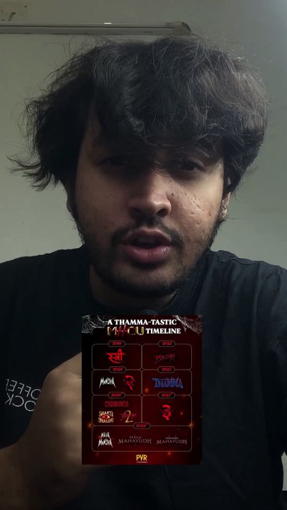 PVR Teases Maddock’s Horror Comedy Universe Timeline! 👻🔥 | Next Chapter Revealed! . #PVR #MaddockFilms #HorrorComedyUniverse #Stree3 #Bhediya2 #Munjya2 #BollywoodUpdate #ReviewWithAndy