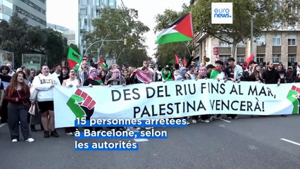 Espagne : affrontements violents entre des manifestants propalestiniens et la police