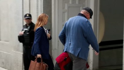 Koldo Garcia llegando al Tribunal Supremo con una mochila