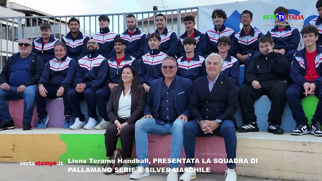 Lions Teramo Handball, PRESENTATA LA SQUADRA DI PALLAMANO SERIE A SILVER MASCHILE