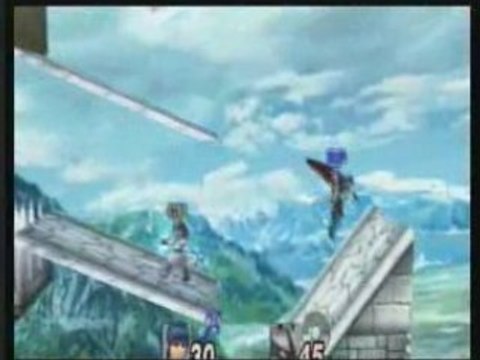 Super smash bros Brawl : Marth VS Lucario (custom stage)