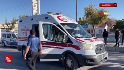 Karaman'da takla atan Tofaş hurdaya dönerken sürücüsü ölümden döndü
