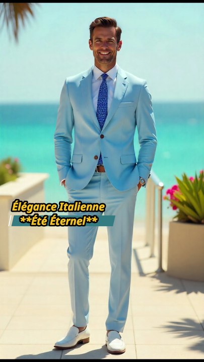 ✨ Été Italien : Style Luxueux sur la Plage Méditerranéenne