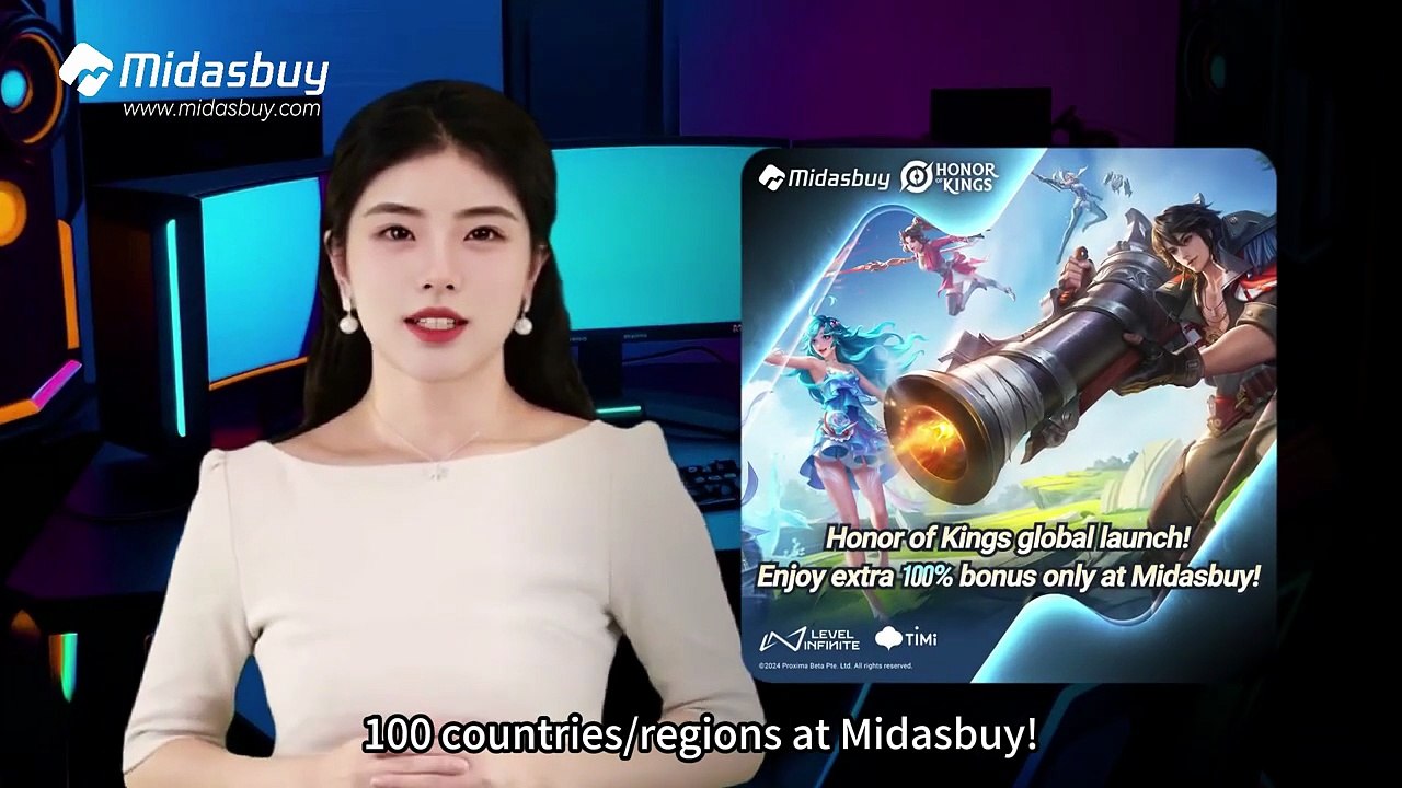 Enjoy 100% extra bonus of Honor of Kings only at Midasbuy!