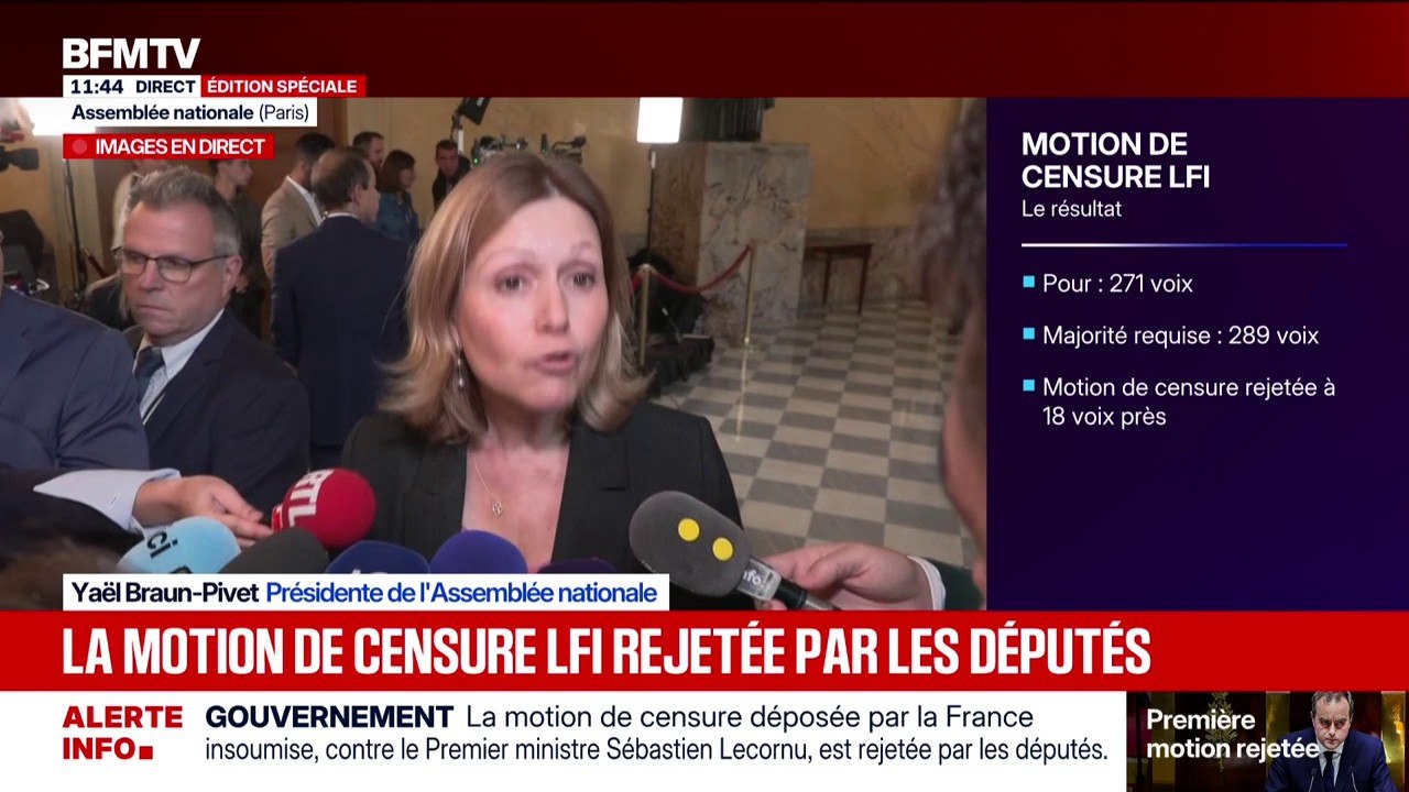 Yaël Braun-Pivet, présidente de l’Assemblée nationale: “C'est important pour tous nos compatriotes que nous ayons une stabilité gouvernementale qui puisse s'installer”