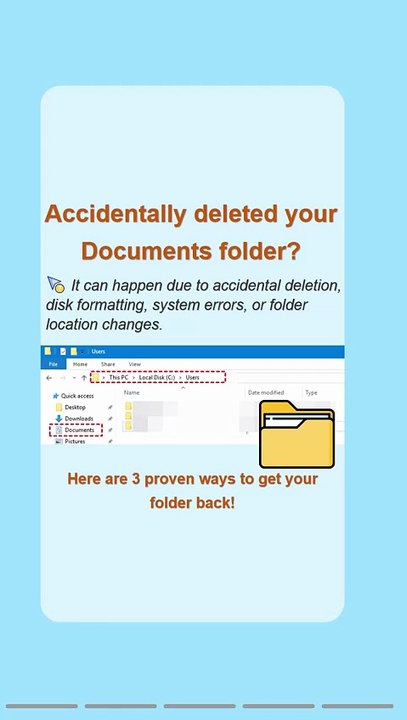 [SOS]: Accidentally Deleted Documents Folder! How to Get Files Back?