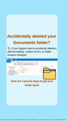 [SOS]: Accidentally Deleted Documents Folder! How to Get Files Back?