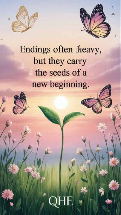 Endings Hurt, But They Lead to Growth 🌻  Life Lesson Motivation