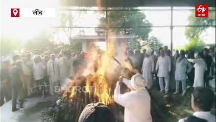 जुलाना में ASI संदीप कुमार का अंतिम संस्कार, 10 साल के बेटे ने दी मुखाग्नि, श्रुति चौधरी बोलीं - न्याय मिलकर रहेगा