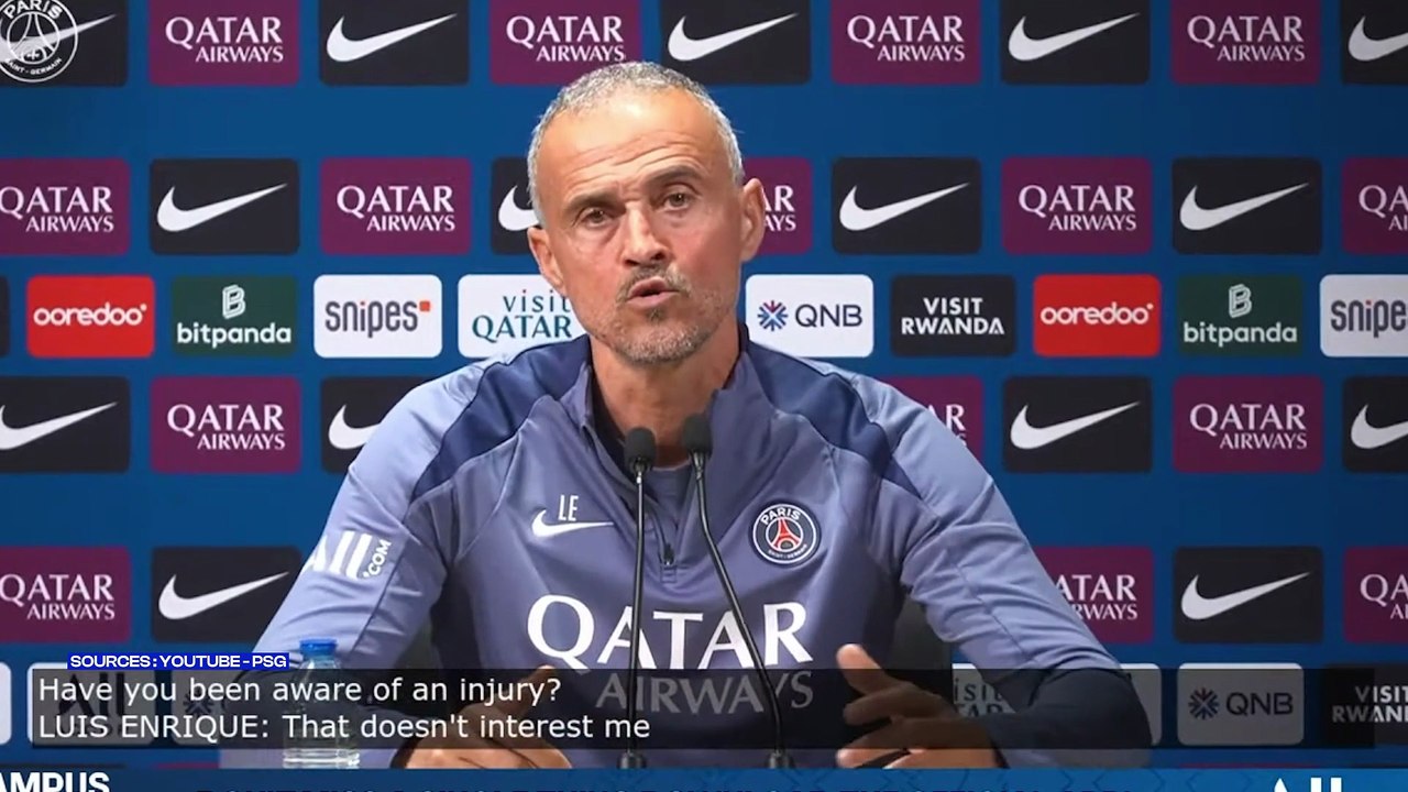 Luis Enrique répond sur l'imbroglio autour de la blessure de Bradley Barcola