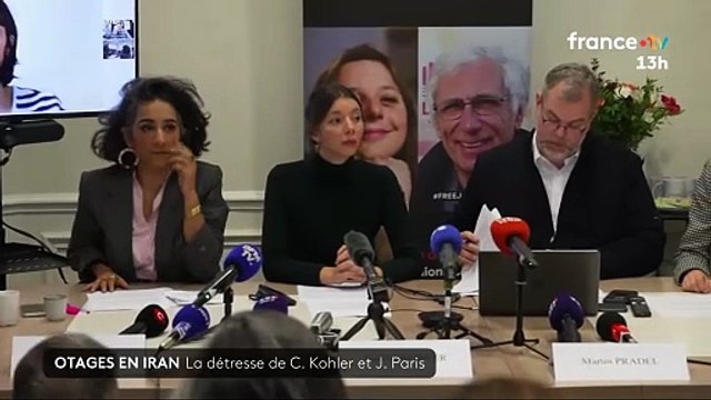 Les familles de Cécile Kohler et Jacques Paris, détenus en Iran depuis plus de trois ans, ont alerté sur la situation de leurs proches dont la survie est désormais en jeu selon elles - VIDEO