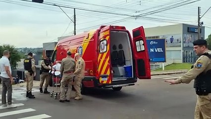 Motociclista fica ferido em colisão com carro na região do Lago, em Cascavel
